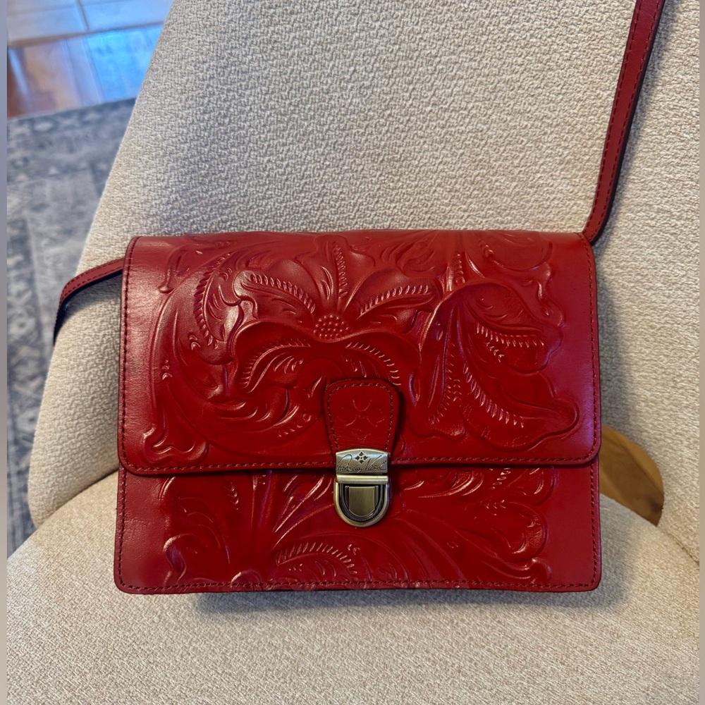 Patricia Nash Locri Tooled Leather Crossbody Bag